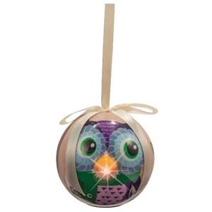 Twinkling Treasures 3D Blinking Christmas Ornament - 3.5" - OWL